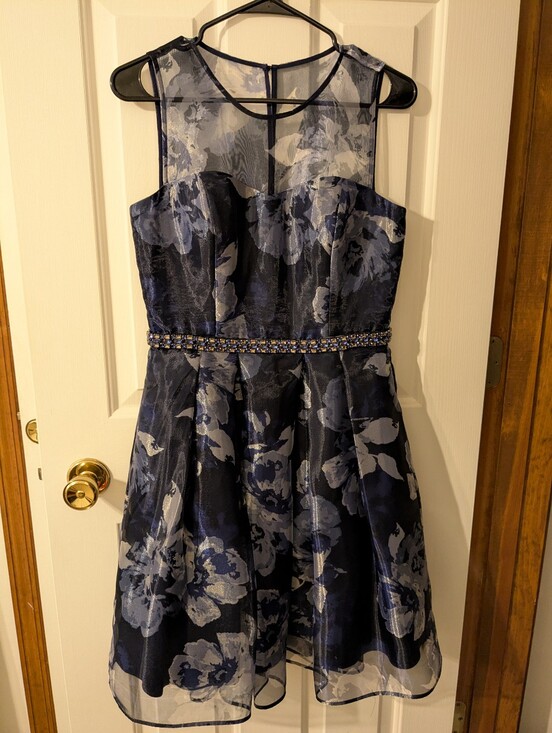 Eliza J Dresses & Skirts - Eliza J Navy Floral Cocktail Dress
